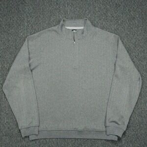 FootJoy Pullover Mens Extra Large Gray Drop Needle Half Zip Sweater Jumper XL